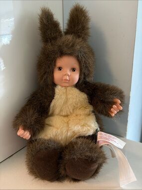 Vintage 1998 Anne Geddes Baby Squirrel Plush Doll